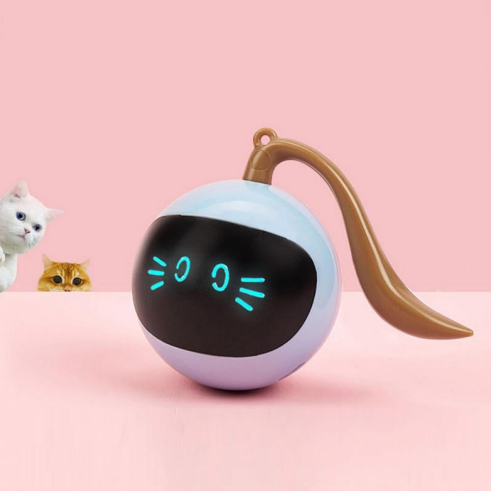 Saient Pet Electric Smart Automatically Self-biting Funny Catballs Dreaming Toys Interactive Cat Toys for Indoor Cats, Automatic Rolling Kitty Toys , Battery Capacity 1000mAh