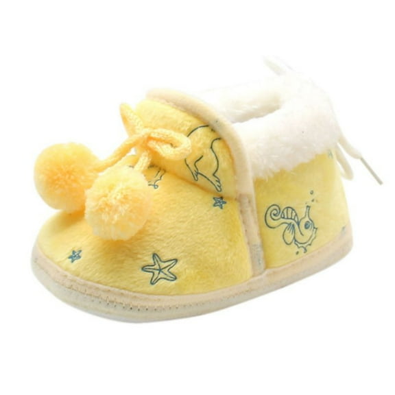 Saient Winter Sweet Newborn Baby Girls Princess Winter Boots First Walkers Soft Soled Infant Toddler Kids Girl Footwear Shoes