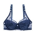 thumbnail image 1 of Saient Women's Sexy Lace Bra Thin Section Gathered Bra Adjustable Steel Ring 3/4 Cup Bra, 1 of 4