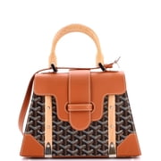 Saigon Top Handle Bag Coated Canvas with Leather PM By Rebag