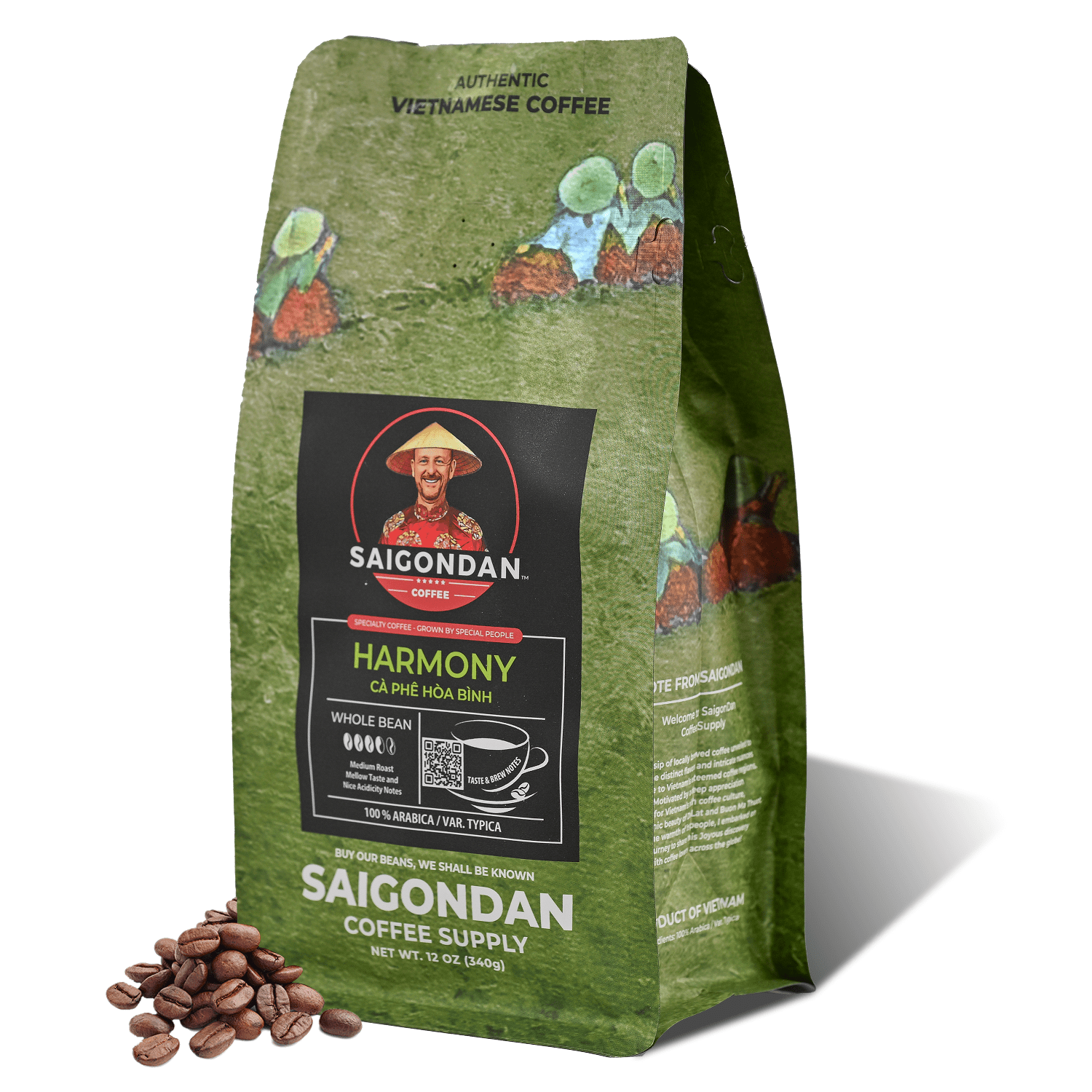 Saigondan Whole Bean Coffee - Harmony | Medium Roast | 100% Arabica ...