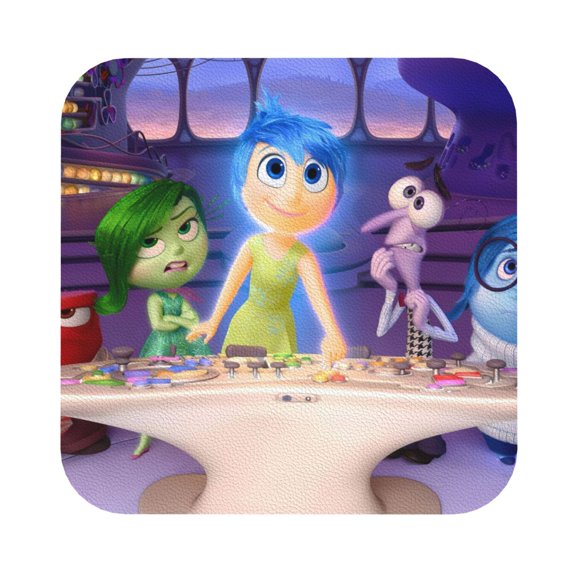 Saiise 4 Pcs Leather Coasters for Drinks Coaster Sets Drink Table Cup Coasters for Living Room Kitchen Coffee Decor,inside out 2