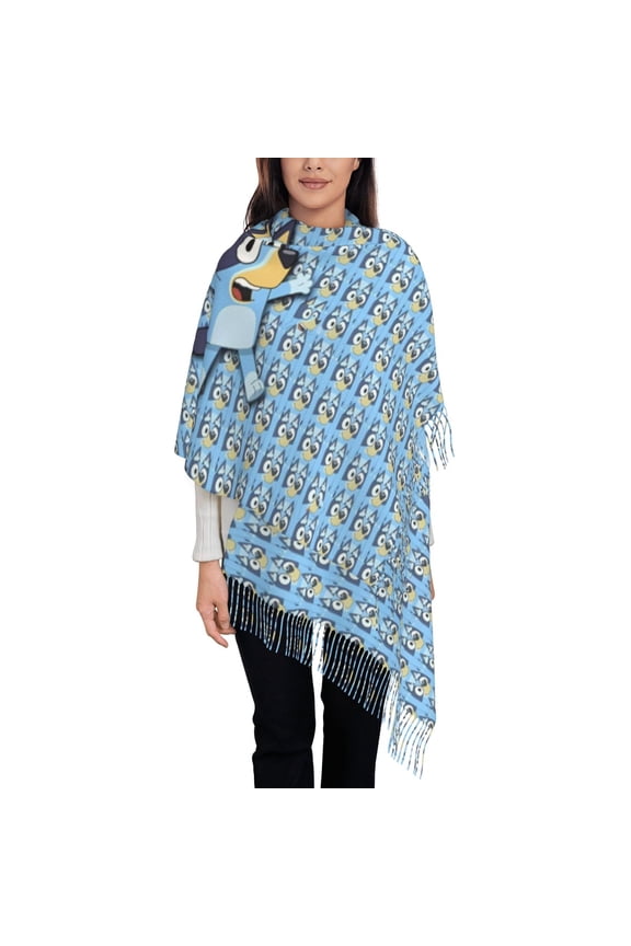 Bluey Fall Winter Scarfs for Women,Fashion Women Scarf,Warm Soft Shawls and Wraps,Long Blanket Scarf