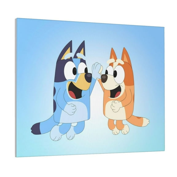 Saiise Bluey Frameless Canvas Wall Art - Abstract Modern Artwork for Living Room, Bedroom, Office - Ready to Hang, Vibrant Colors, Ideal Gift Idea- 8"x10"