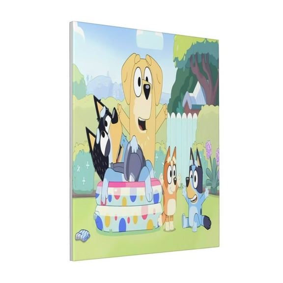 Saiise Bluey Frameless Wall Art for Home Decor,Modern Abstract Canvas Prints,High-Quality Artwork for Living Room, Bedroom, Office, and More,Ready to Hang, Vibrant Colors- 8"x10"