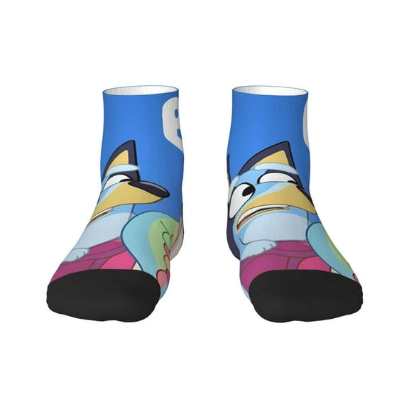 Saiise Bluey Funny Socks Men Women Adults Novelty Graphic Crew Tube Socks Crazy Design Casual Dress Socks for Sports,Running,Travel