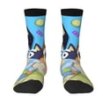 thumbnail image 1 of Saiise Bluey Funny Socks Men Women Adults Novelty Graphic Crew Tube Socks Crazy Design Casual Dress Socks for Sports,Running,Travel, 1 of 7