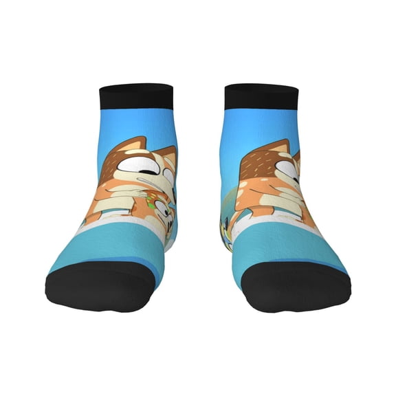 Saiise Bluey Funny Socks Men Women Adults Novelty Graphic Crew Tube Socks Crazy Design Casual Dress Socks for Sports,Running,Travel