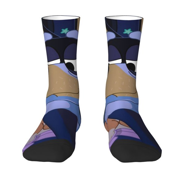 Saiise Bluey Funny Socks Men Women Adults Novelty Graphic Crew Tube Socks Crazy Design Casual Dress Socks for Sports,Running,Travel