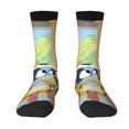 thumbnail image 1 of Saiise Bluey Funny Socks Men Women Adults Novelty Graphic Crew Tube Socks Crazy Design Casual Dress Socks for Sports,Running,Travel, 1 of 7
