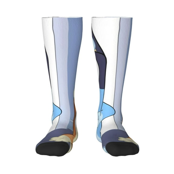 Saiise Bluey Funny Socks Men Women Boys Kids Adults Novelty Graphic Crew Tube Socks Crazy Design Casual Dress Socks for Sports,Running,Travel