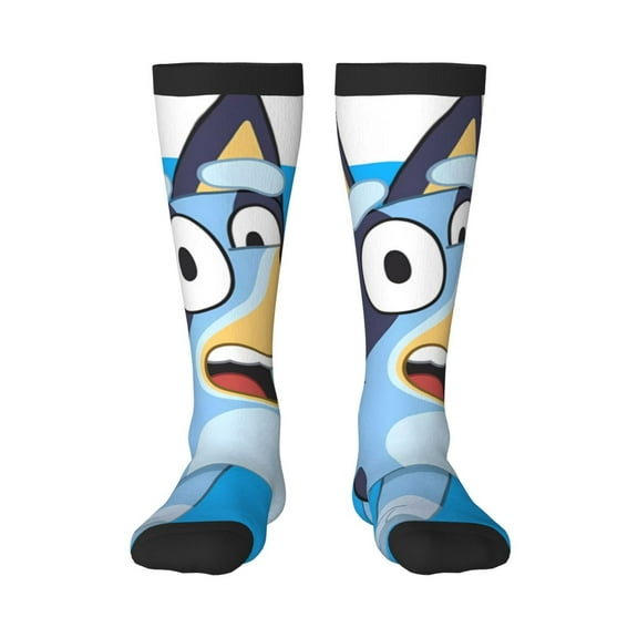 Saiise Bluey Funny Socks Men Women Boys Kids Adults Novelty Graphic Crew Tube Socks Crazy Design Casual Dress Socks for Sports,Running,Travel