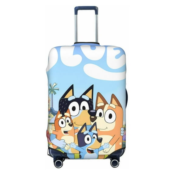 Saiise Bluey Luggage Suitcase Covers Elastic Washable Luggage Protector Travel Suitcase Protective Cover For Unisex Fits 18-32 Inch Luggage(No luggage included)