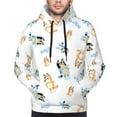 thumbnail image 1 of Saiise Bluey Men's Graphic Print Long Sleeve Drawstring Hoodie Pullover Sweatshirt-4X-Large, 1 of 6