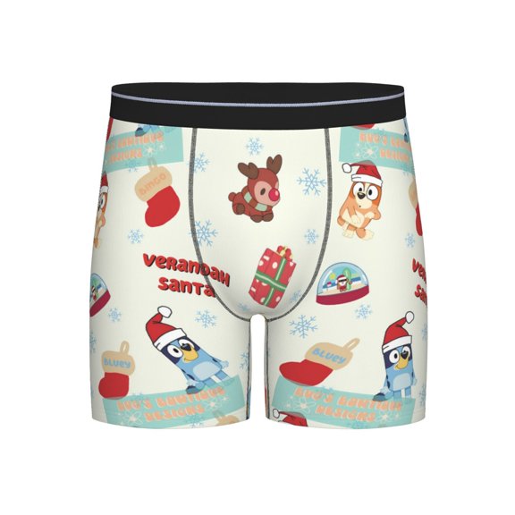Saiise Bluey Men's Underwear Boxer Briefs Cotton Trunks Short Leg Underwear (S-XXL)