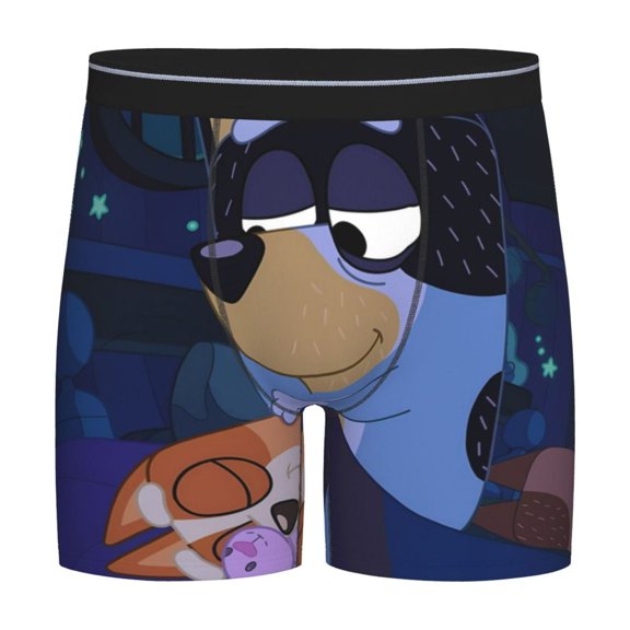 Saiise Bluey Men's Underwear Boxer Briefs Cotton Trunks Short Leg Underwear (S-XXL)