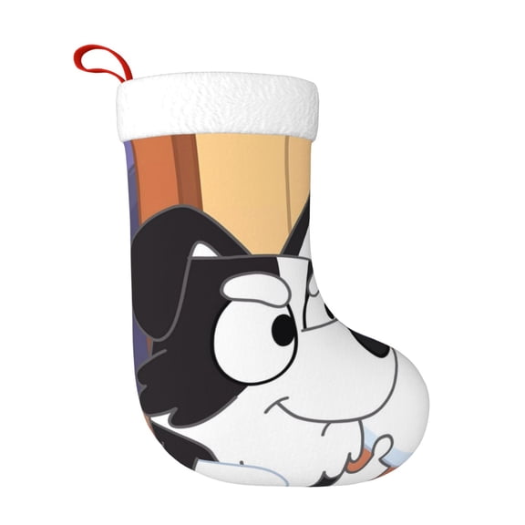 Saiise Bluey Print 17.7 Inches Christmas Stockings,Large Stockings for for Christmas Xmas Tree Holiday Fireplace Family Decor Gifts