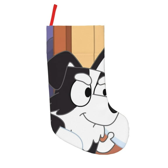 Saiise Bluey Print 18 Inches Christmas Stockings,Large Stockings for for Christmas Xmas Tree Holiday Fireplace Family Decor Gifts