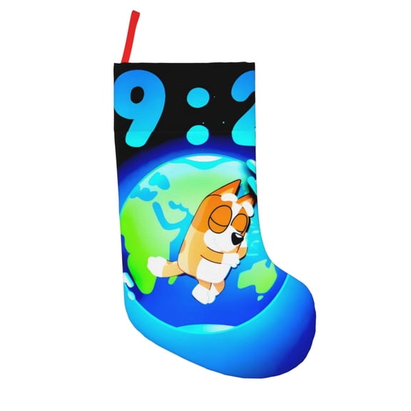 Saiise Bluey Print 18 Inches Christmas Stockings,Large Stockings for for Christmas Xmas Tree Holiday Fireplace Family Decor Gifts