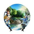 thumbnail image 1 of Saiise Bluey Print Bone China Decorative Plate Ceramic Decorative Plates with Display Stand Handmade Ceramic Wall Art Decor for Home Kitchen Bedroom Decorative-7in, 1 of 7