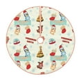 thumbnail image 1 of Saiise Bluey Print Christmas Tree Skirt 48" Tree Skirt Rustic Christmas Decorations for Winter New Year Holiday Party Decor Indoor Outdoor, 1 of 7