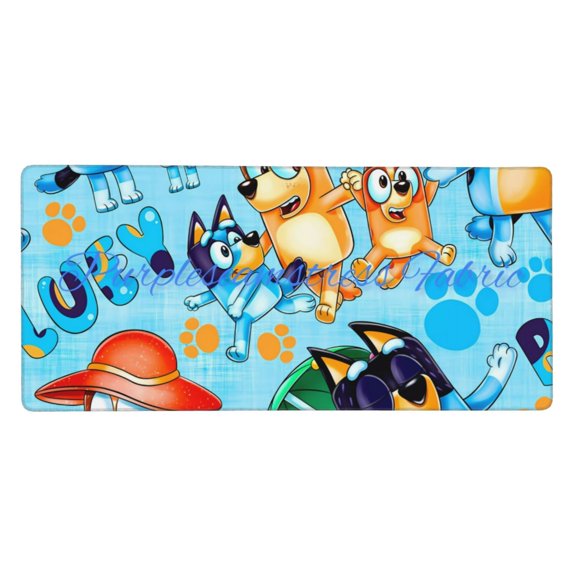 Saiise Bluey Print Large Mouse Pad & Computer Game Mouse Mat Non-Slip Rubber Mice Pads (Bluey ,35.5" x 16")