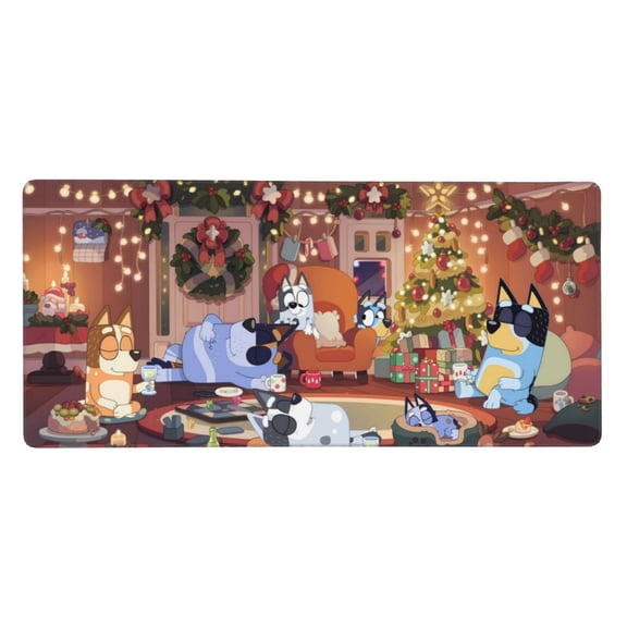 Saiise Bluey Print Large Mouse Pad & Computer Game Mouse Mat Non-Slip Rubber Mice Pads (Bluey ,35.5" x 16")