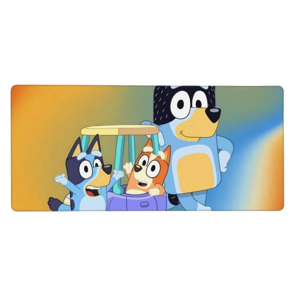 Saiise Bluey Print Large Mouse Pad & Computer Game Mouse Mat Non-Slip Rubber Mice Pads (Bluey ,35.5" x 16")