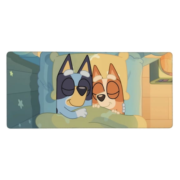 Saiise Bluey Print Large Mouse Pad & Computer Game Mouse Mat Non-Slip Rubber Mice Pads (Bluey ,35.5" x 16")