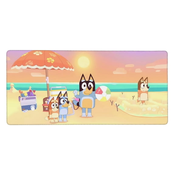 Saiise Bluey Print Large Mouse Pad & Computer Game Mouse Mat Non-Slip Rubber Mice Pads (Bluey ,35.5" x 16")