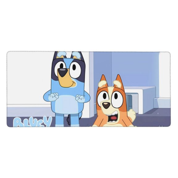Saiise Bluey Print Large Mouse Pad & Computer Game Mouse Mat Non-Slip Rubber Mice Pads (Bluey ,35.5" x 16")