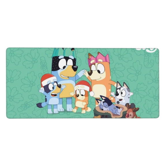 Saiise Bluey Print Large Mouse Pad & Computer Game Mouse Mat Non-Slip Rubber Mice Pads (Bluey ,35.5" x 16")