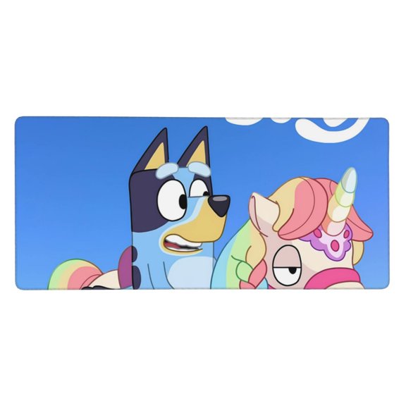 Saiise Bluey Print Large Mouse Pad & Computer Game Mouse Mat Non-Slip Rubber Mice Pads (Bluey ,35.5" x 16")