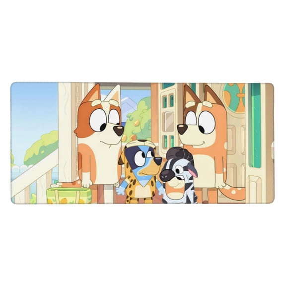 Saiise Bluey Print Large Mouse Pad & Computer Game Mouse Mat Non-Slip Rubber Mice Pads (Bluey ,35.5" x 16")