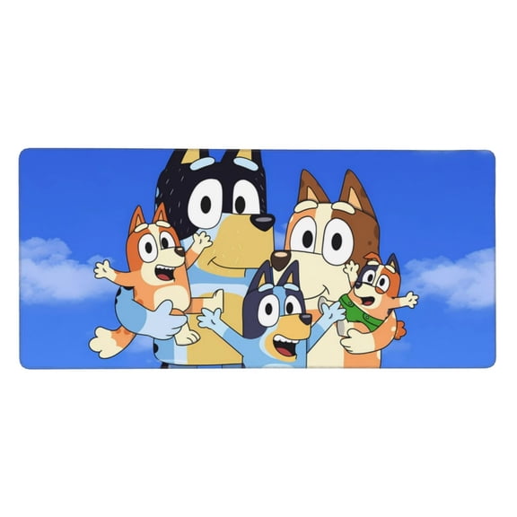 Saiise Bluey Print Large Mouse Pad & Computer Game Mouse Mat Non-Slip Rubber Mice Pads (Bluey ,35.5" x 16")