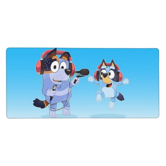 Saiise Bluey Print Large Mouse Pad & Computer Game Mouse Mat Non-Slip Rubber Mice Pads (Bluey ,35.5" x 16")