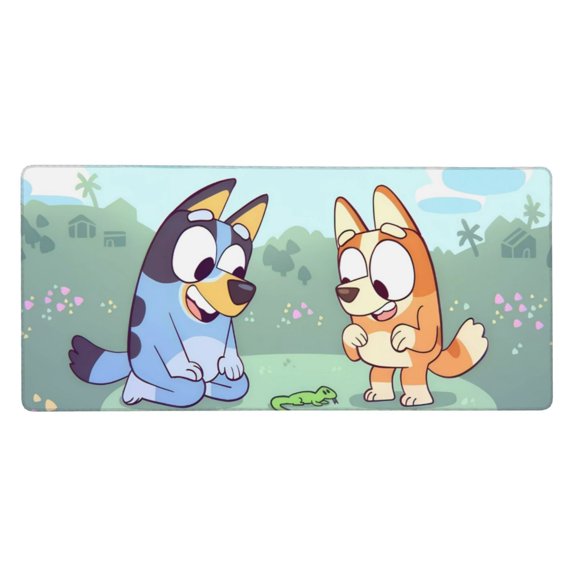 Saiise Bluey Print Large Mouse Pad & Computer Game Mouse Mat Non-Slip Rubber Mice Pads (Bluey ,35.5" x 16")