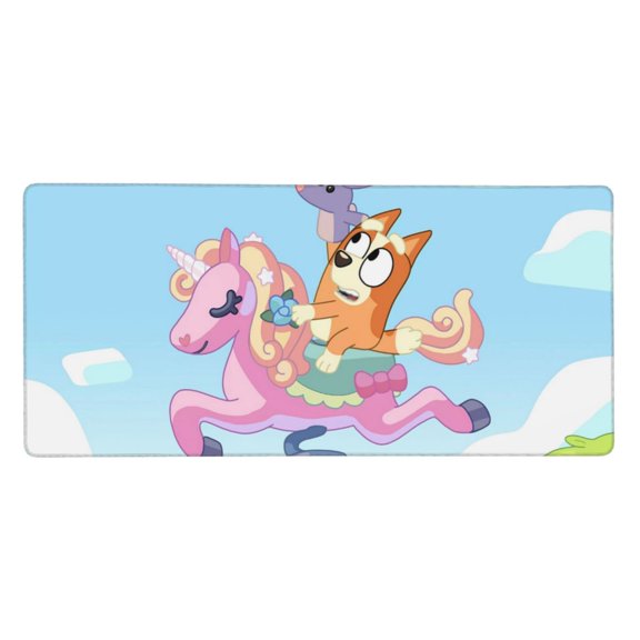 Saiise Bluey Print Large Mouse Pad & Computer Game Mouse Mat Non-Slip Rubber Mice Pads (Bluey ,35.5" x 16")