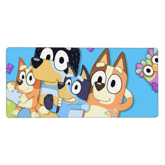 Saiise Bluey Print Large Mouse Pad & Computer Game Mouse Mat Non-Slip Rubber Mice Pads (Bluey ,35.5" x 16")