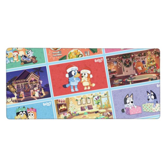 Saiise Bluey Print Large Mouse Pad & Computer Game Mouse Mat Non-Slip Rubber Mice Pads (Bluey ,35.5" x 16")