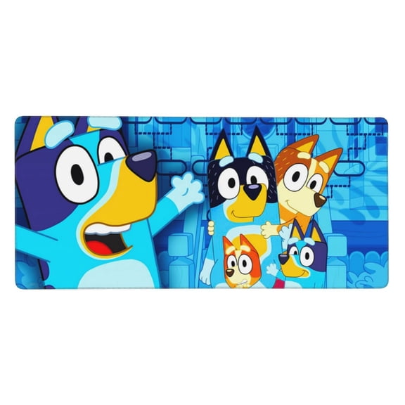Saiise Bluey Print Large Mouse Pad & Computer Game Mouse Mat Non-Slip Rubber Mice Pads (Bluey ,35.5" x 16")