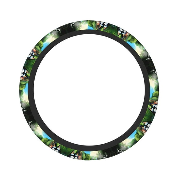 Saiise Bluey Print Steering Wheel Covers for Car,Truck and SUV,Universal 15 inch Steering Wheel Cover Protection