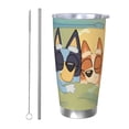 thumbnail image 1 of Saiise Bluey Print Tumbler 20 Oz Stainless Steel Vacuum Insulated with Straw Coffee Cup for Home,Office,Outdoor Works Great for Ice Drinks and Hot Beverage, 1 of 8