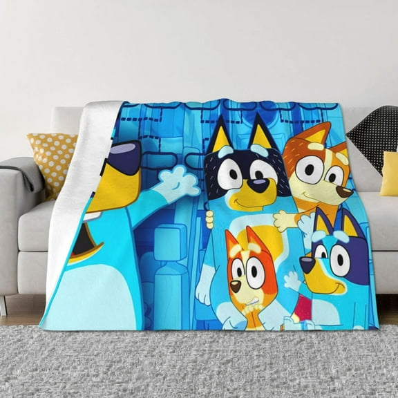Saiise Bluey Throw Blanket 40"x30" ,Soft Lightweight Cozy All Season Blanket for Bed,Couch,Car