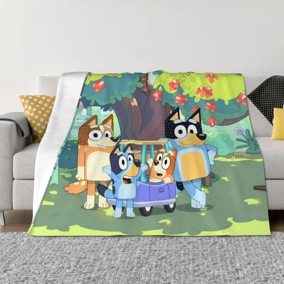 Saiise Bluey Throw Blanket 40"x30" ,Soft Lightweight Cozy All Season Blanket for Bed,Couch,Car