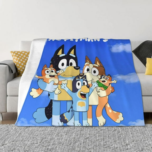 Saiise Bluey Throw Blanket 40"x30" ,Soft Lightweight Cozy All Season Blanket for Bed,Couch,Car