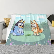 Saiise Bluey Throw Blanket 40"x30" ,Soft Lightweight Cozy All Season Blanket for Bed,Couch,Car