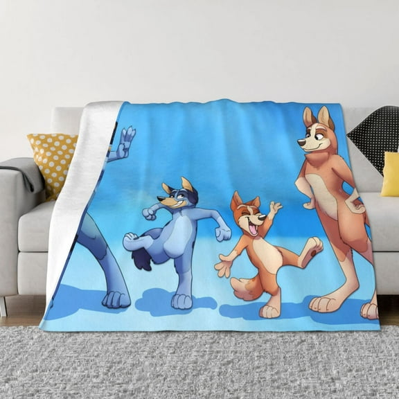 Saiise Bluey Throw Blanket 40"x30" ,Soft Lightweight Cozy All Season Blanket for Bed,Couch,Car