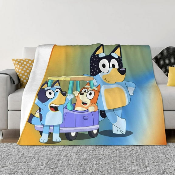 Saiise Bluey Throw Blanket 40"x30" ,Soft Lightweight Cozy All Season Blanket for Bed,Couch,Car