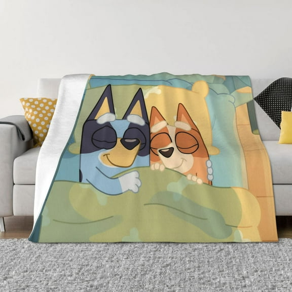 Saiise Bluey Throw Blanket 40"x30" ,Soft Lightweight Cozy All Season Blanket for Bed,Couch,Car